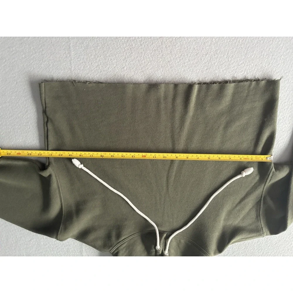 Wild Fable Womens Olive Green Cropped Hoodie‎ Raw Hem Pullover Sweatshirt Small - Picture 8 of 10